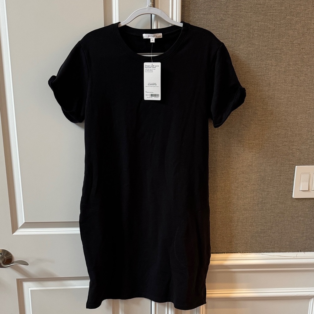 Athleta Uptempo Short Sleeve Sweatshirt Dress